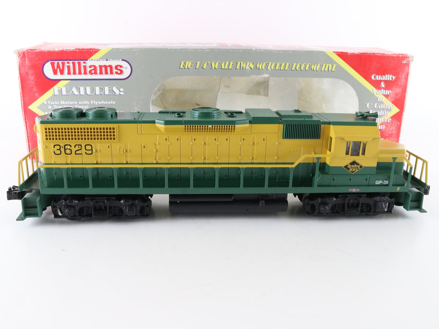 Williams O GP38-103 Reading Lines 3629 GP38 Diesel Locomotive Engine