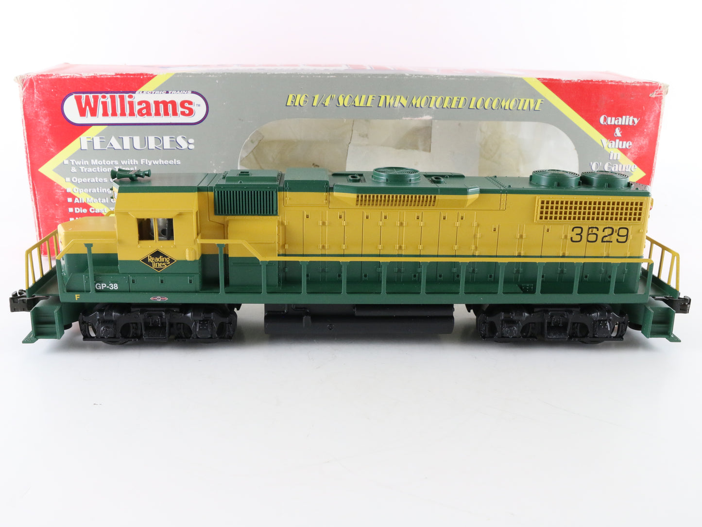 Williams O GP38-103 Reading Lines 3629 GP38 Diesel Locomotive Engine
