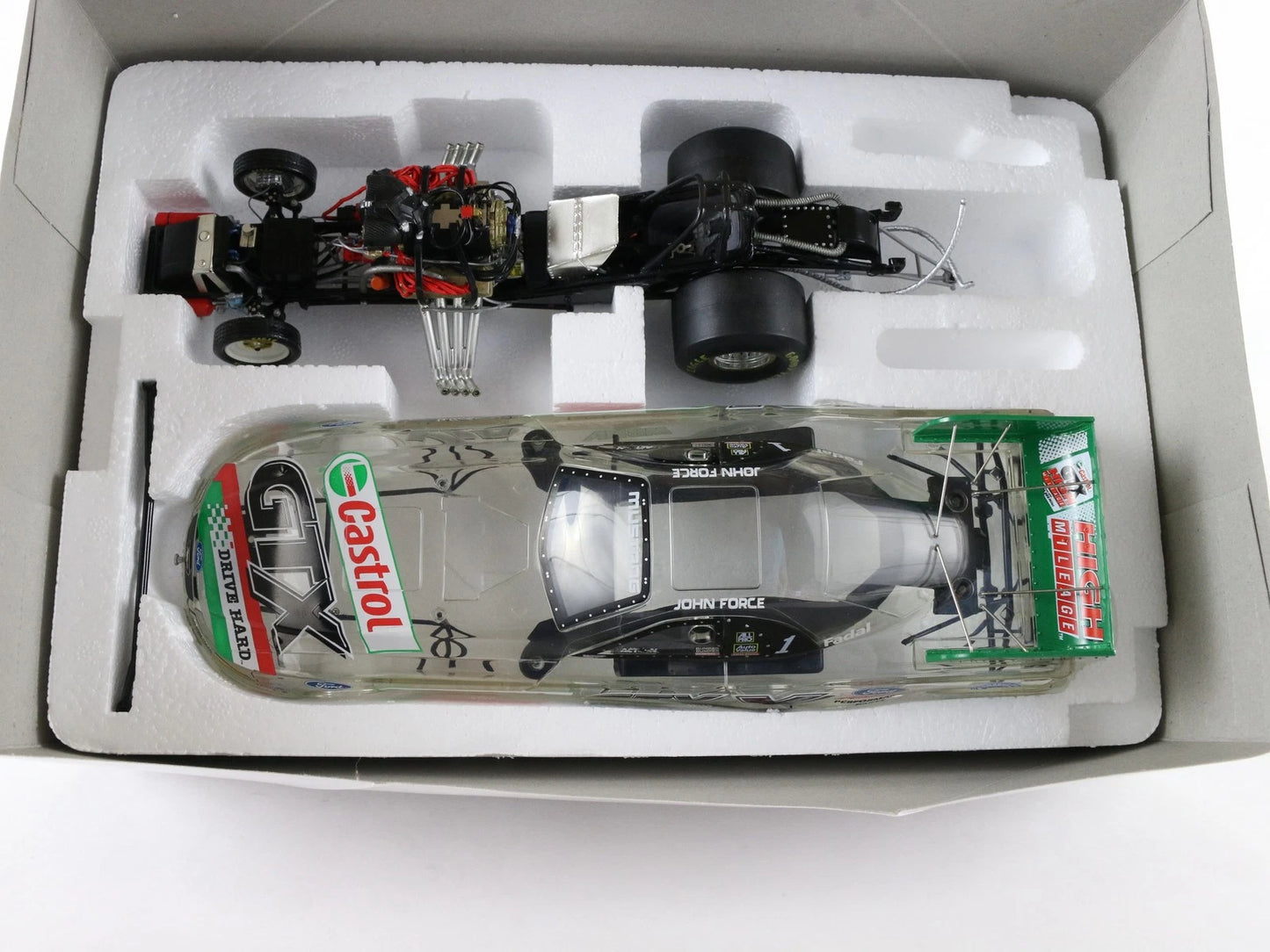 2002 Ford Mustang Funny Car Castrol GTX John Force Action 1:24 Diecast 1 Of 1800