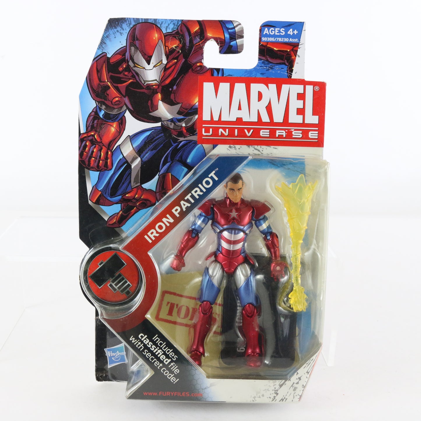 Marvel Universe Iron Patriot No Helmet Series 2 019 3.75" Action Figure Hasbro