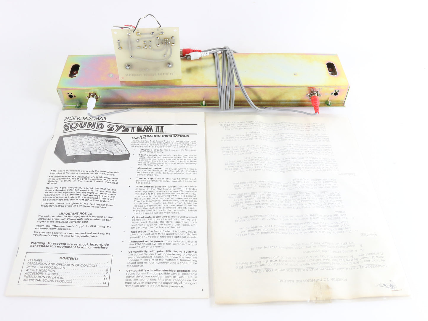 Pacific Fast Mail PFM Sound System II W/ Paperwork advanced steam and diesel audio model train module
