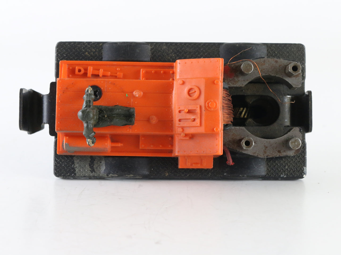 Lionel O 50 Orange Motorized Gang Car with Figure