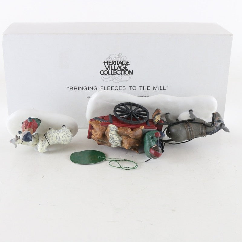 Dept 56 Heritage Village Bringing Fleeces To The Mill Set Of 2 Christmas 5819-0