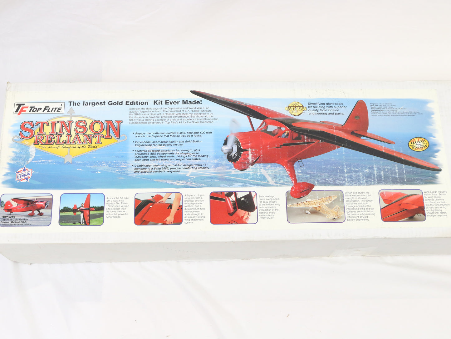 Top Flite Gold Edition Stinson Reliant Sr-9 100.5” Wingspan
