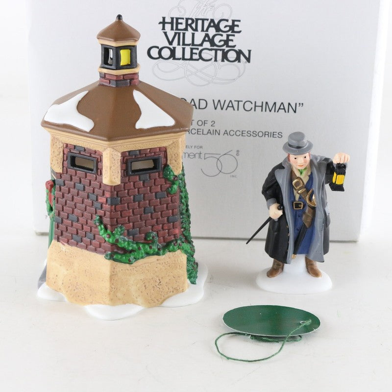 Dept 56 Heritage Village Brixton Road Watchman Set Of 2 Christmas 58390