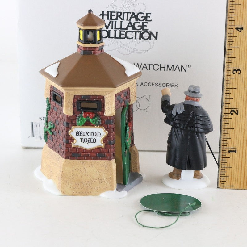 Dept 56 Heritage Village Brixton Road Watchman Set Of 2 Christmas 58390
