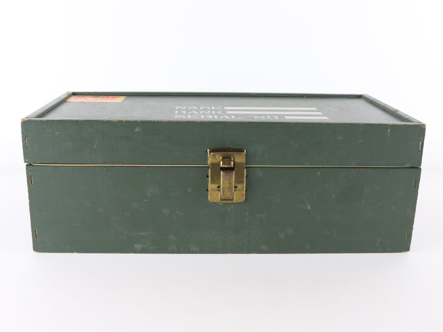1960s Hasbro Gi Joe Wooden Military Footlocker Case W/ Tray