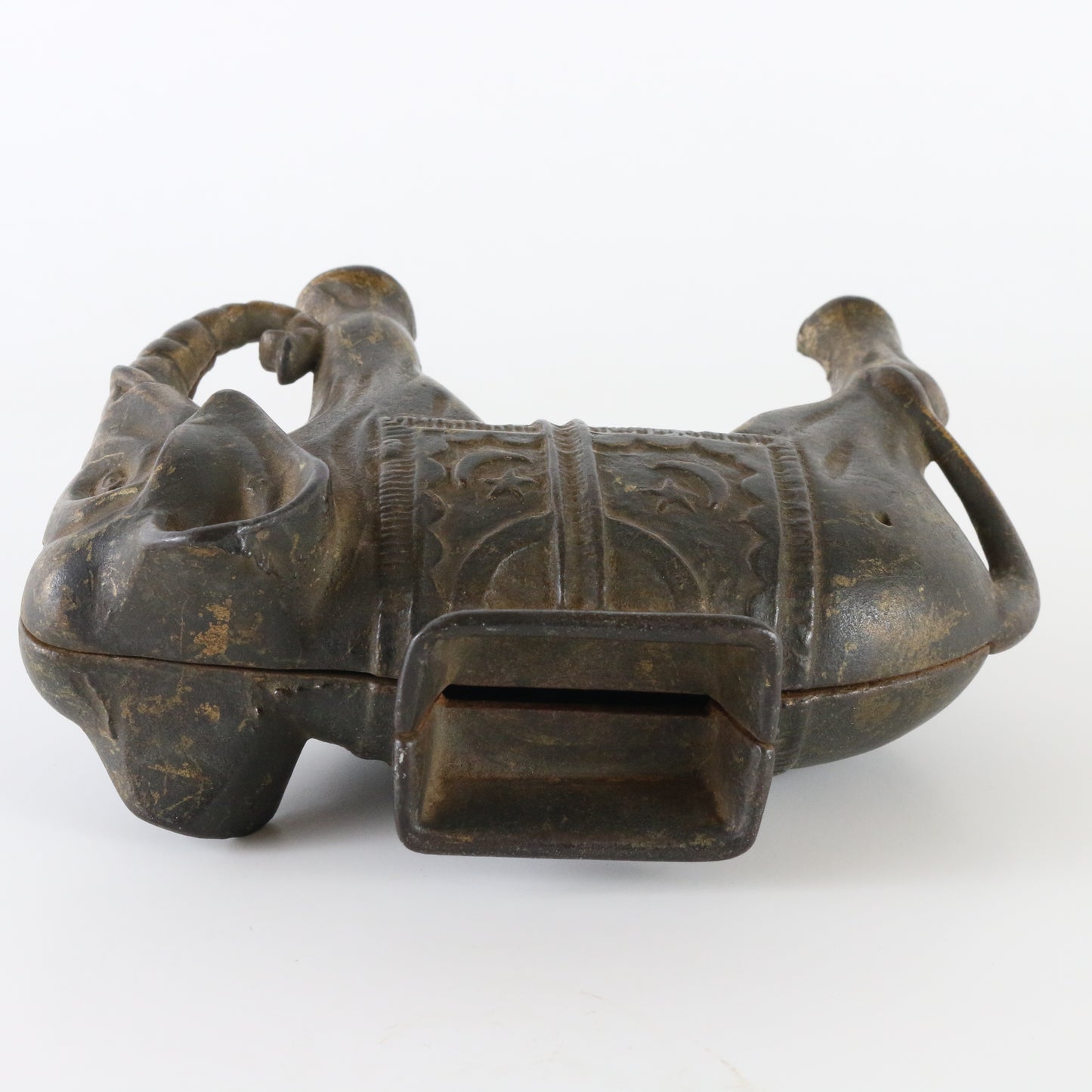AC Williams cast iron standing circus elephant coin bank vintage toy