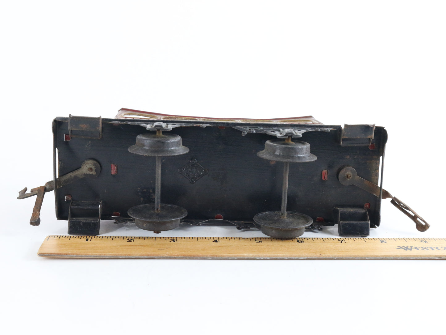 Bing GBN O Prewar Red 1st Class Passenger Coach Car Model Train antique tin litho passenger car rare find
