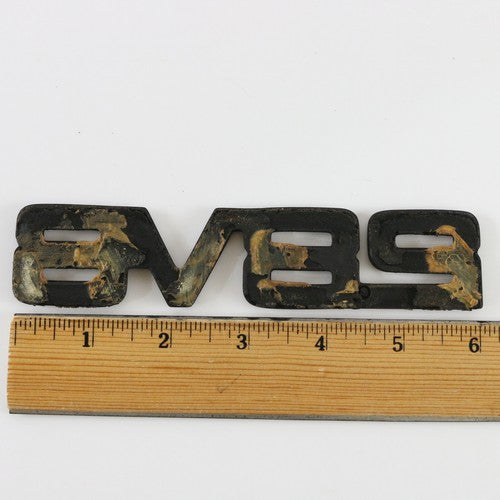 Vintage 2.8 V-6 Chevy Celebrity Eurosport Red & Black Emblem Badge 6"