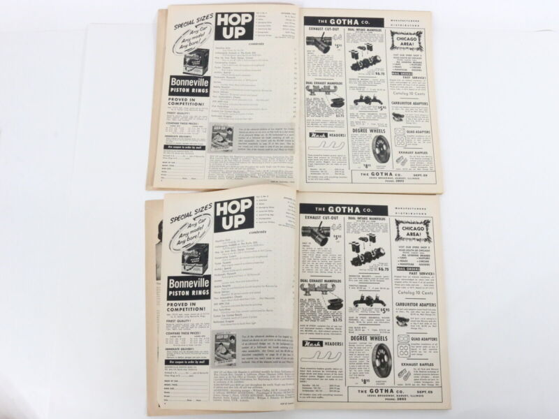 Lot Of 6 Hop UP & Motor Life Vintage HOT ROD Car Magazines Sep Oct Aug Nov 1953
