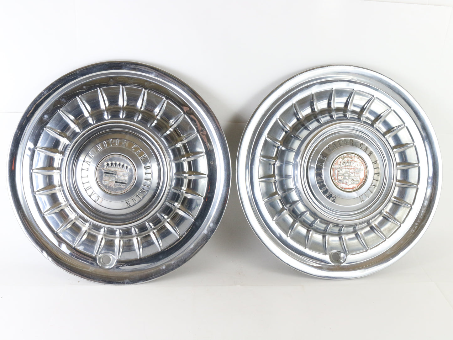 Lot Of 3 Vintage 1958-59 Cadillac Metal Wheel Hubcaps 16.5"