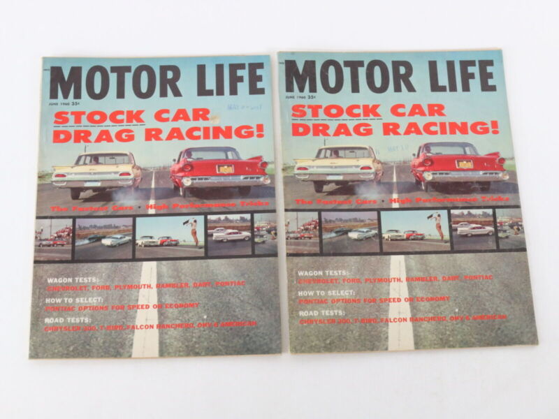 Lot Of 5 Motor Life Vintage Car Magazines June July August 1960 35c