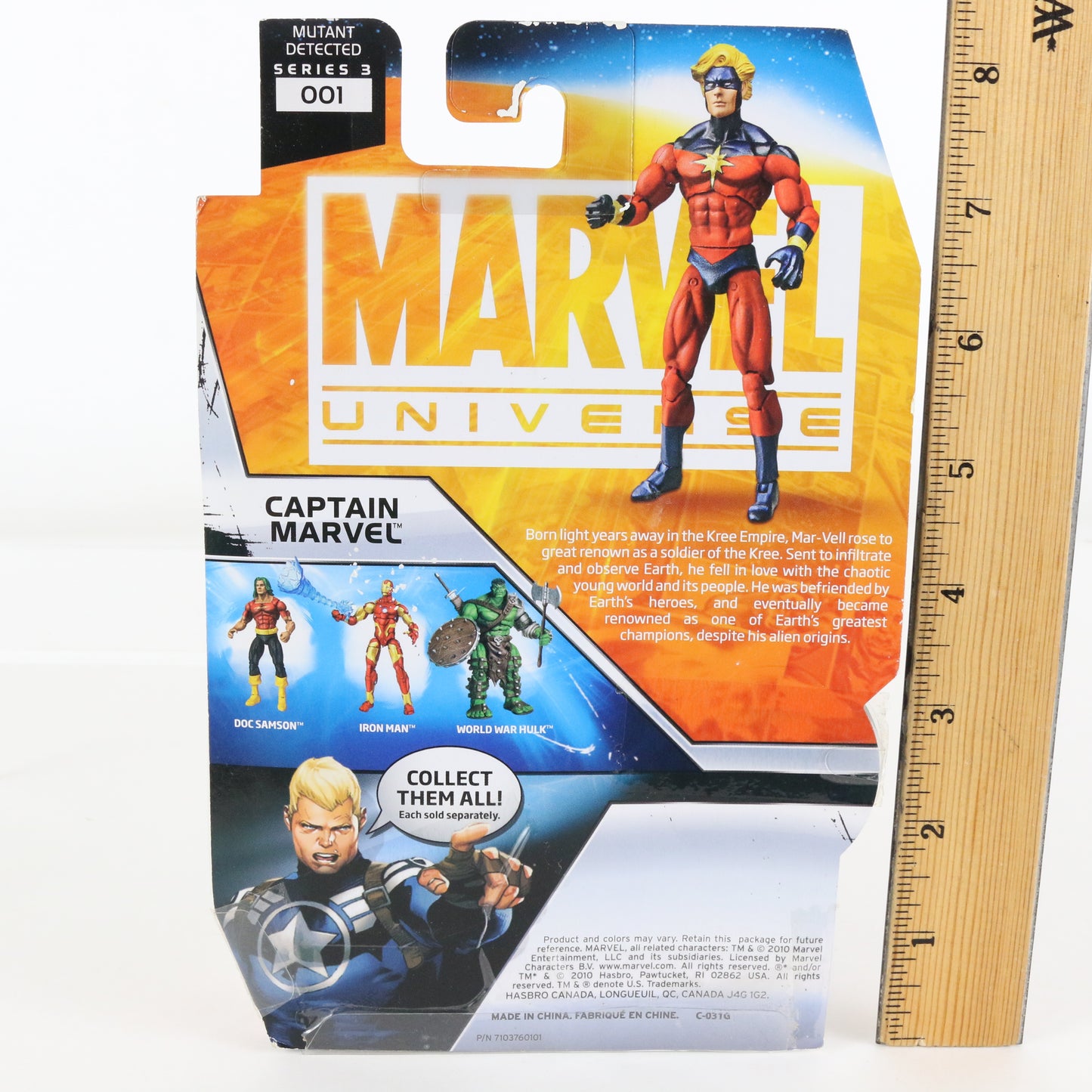 Marvel Universe 001 Series 3 Captain Marvel 3.75" Action Figure Hasbro