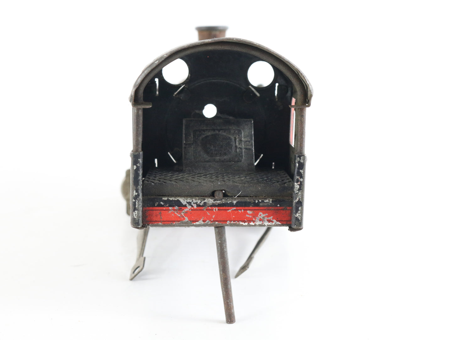 Red & Green Steam Locomotive Engine Shell Marklin O Prewar Tin Train antique tinplate loco shell restoration