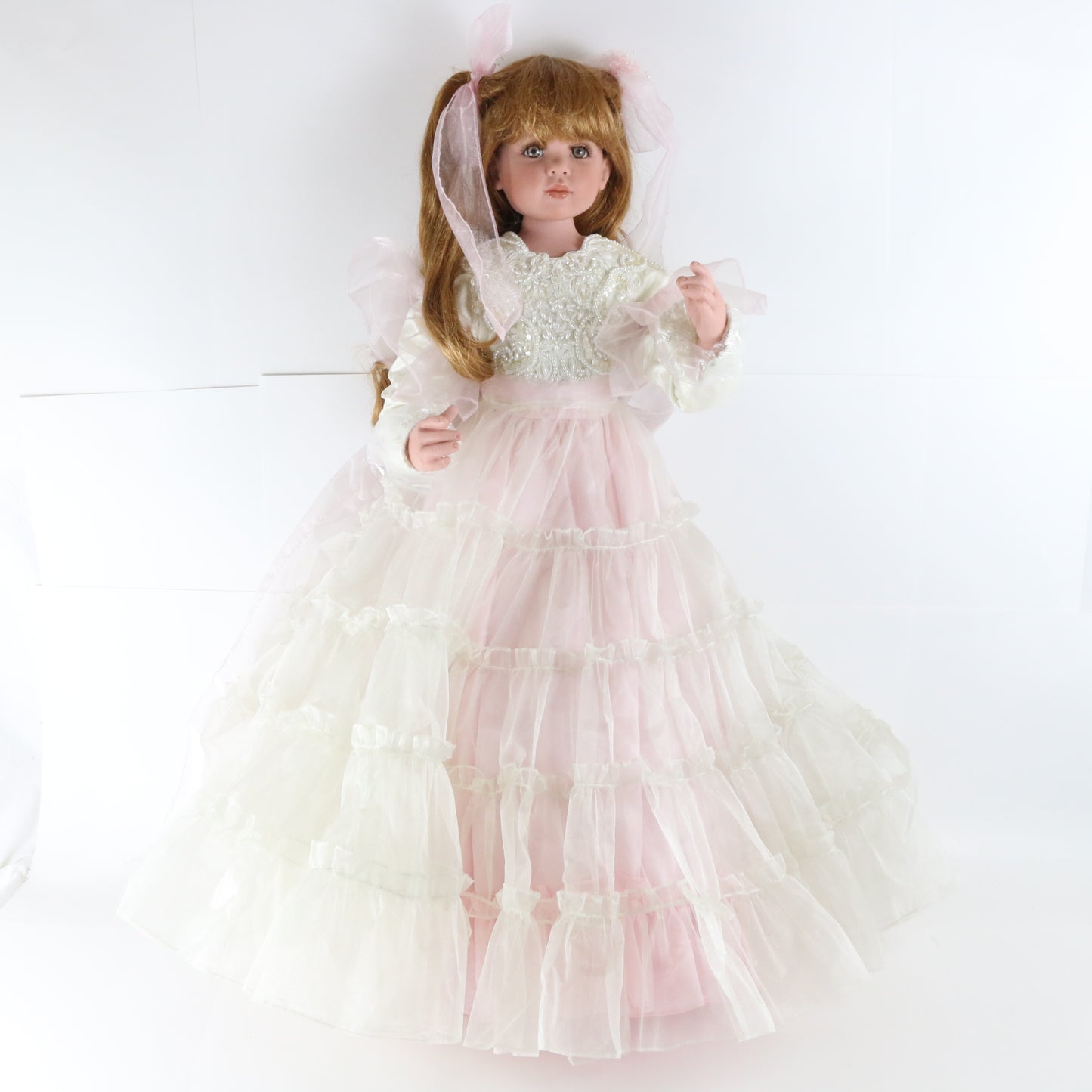 Mistie Rustie Pink Dress Girl Large 35" Vinyl Doll 170/200 W/ Extra Accessories