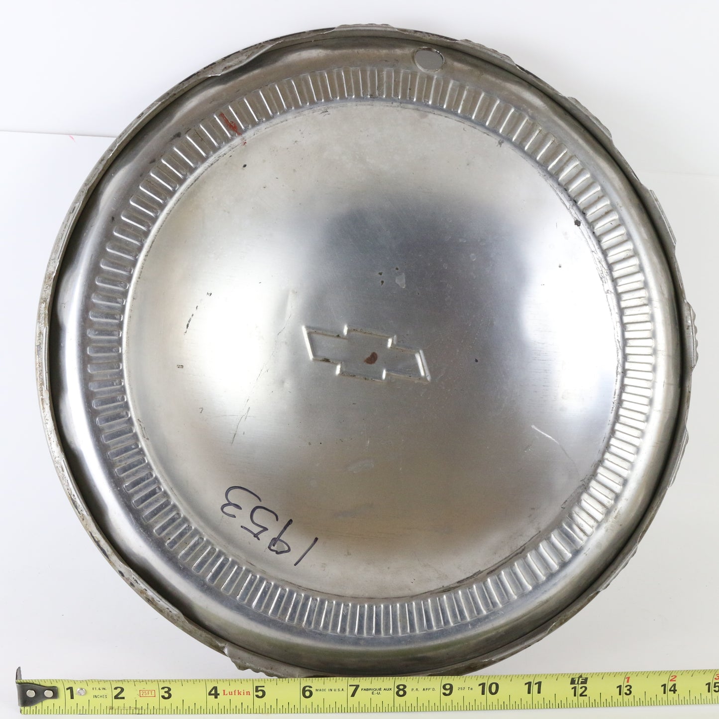 Vintage 1953 Chevrolet Bel Air Chevy Metal Wheel Hubcap 15.25"