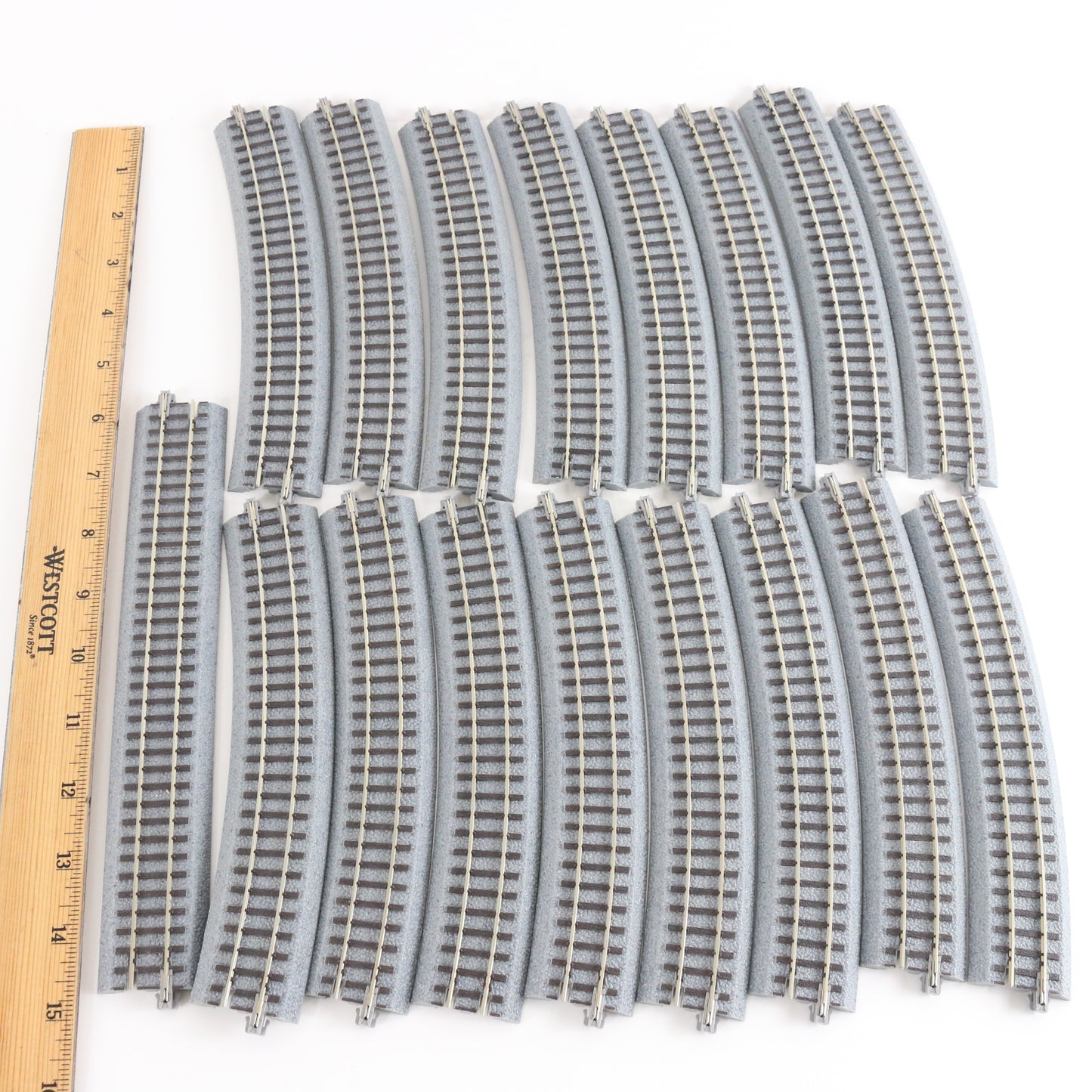Lot Of 17 Blackstone 480mm Radius Curved & 228mm Snap Track HO BS228 BR480 track expansion set for HO model layout