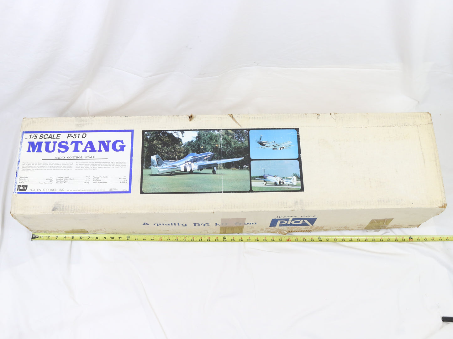 Pica P-51d Mustang 1:5 Scale 89" Wingspan Wood RC Plane Kit