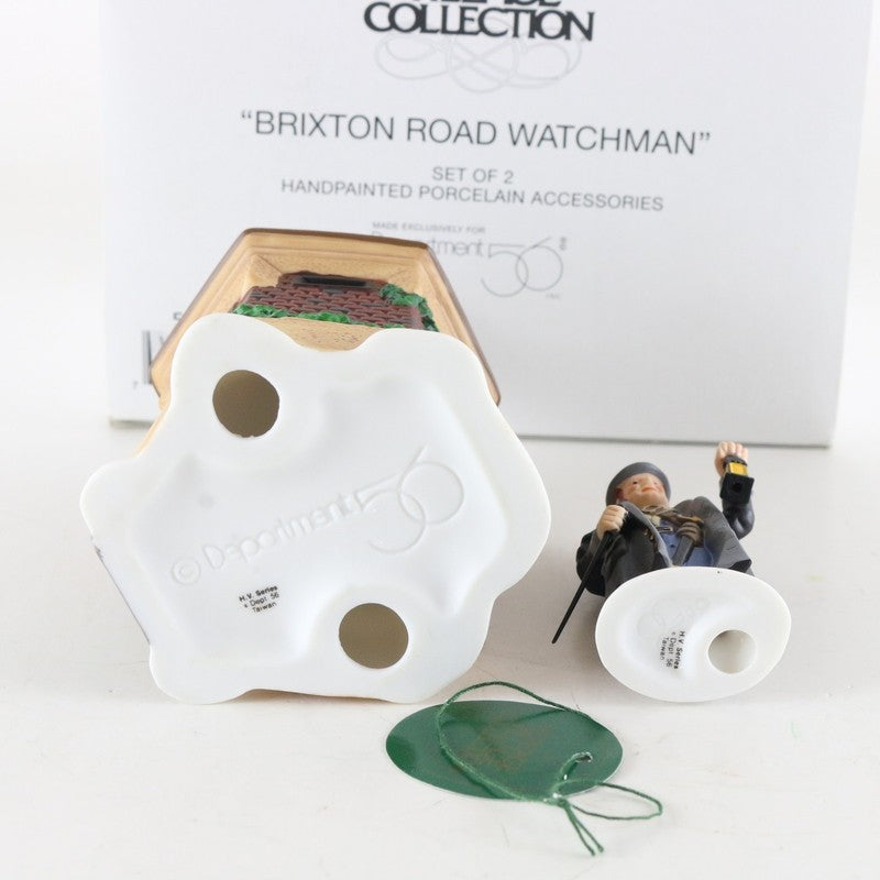 Dept 56 Heritage Village Brixton Road Watchman Set Of 2 Christmas 58390
