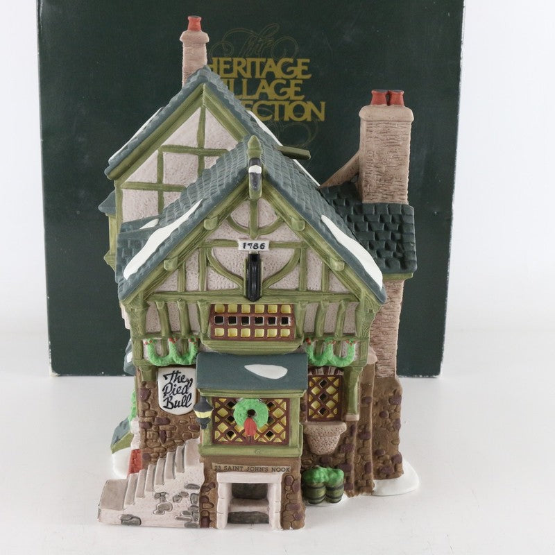 Dept 56 Dickens Village Pied Bull Inn 2nd Ed 1993 Christmas Building