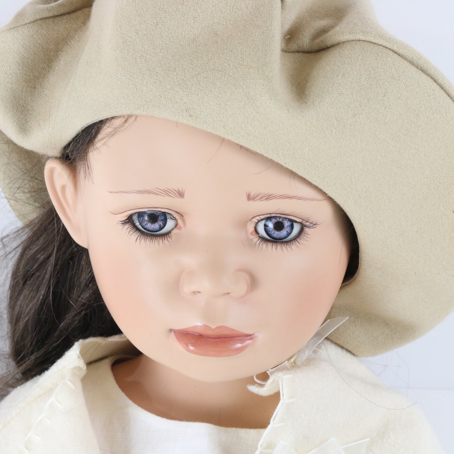 Amanda Christine Orange Tan & White Dress Large 35" Porcelain Doll 176/400