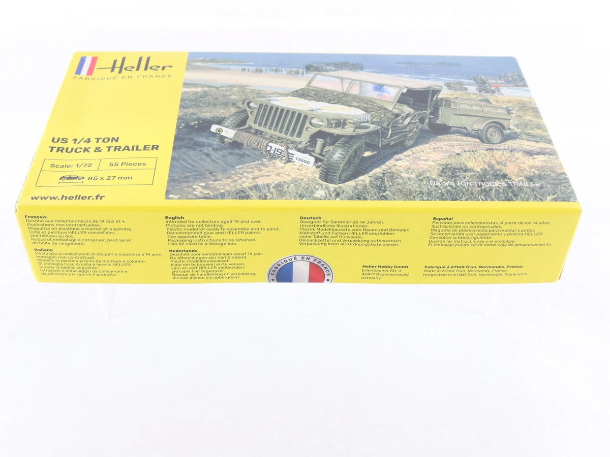 US 1/4 Ton Truck & Trailer Heller 1:72 Sealed Military Kit