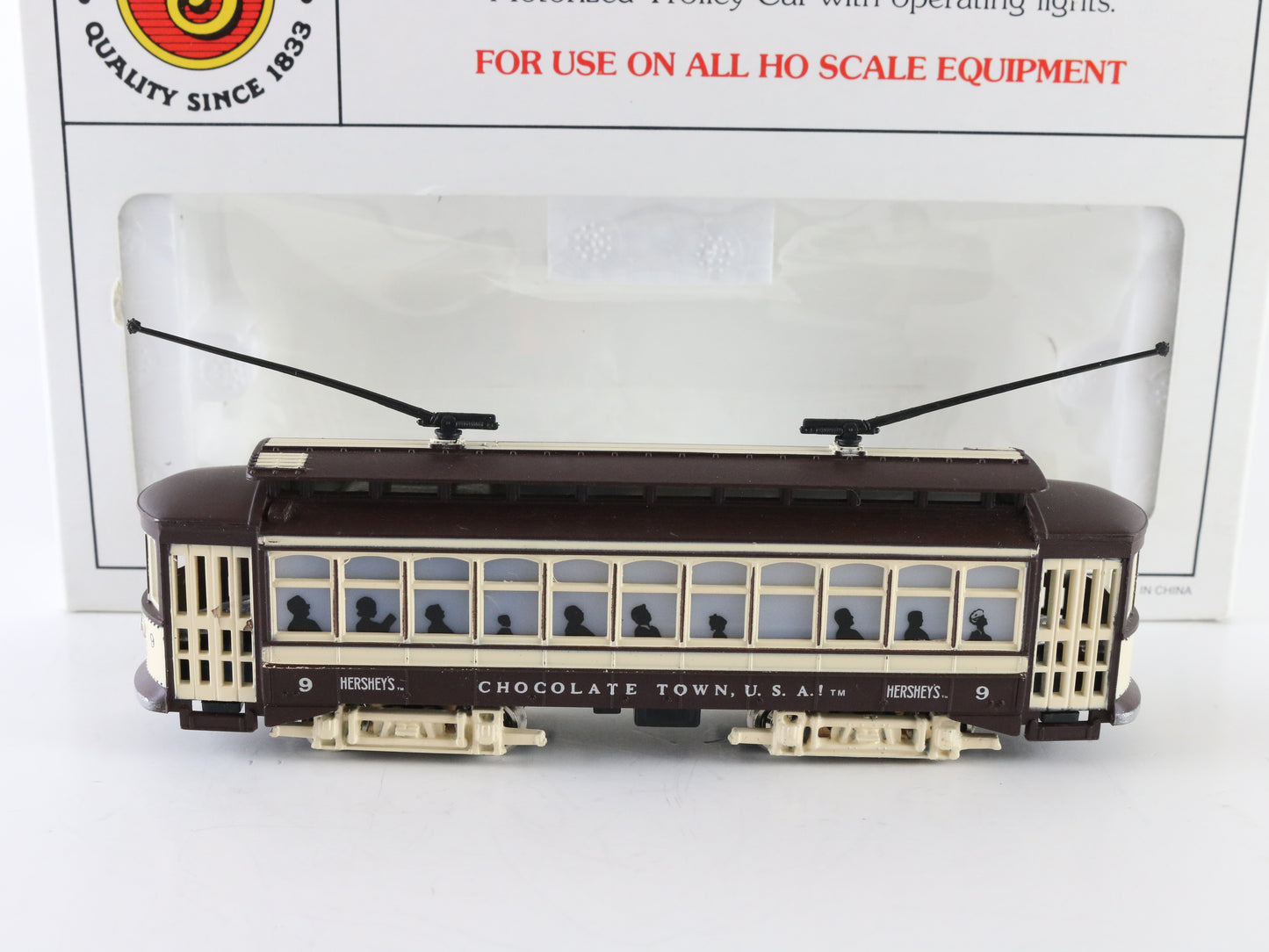 Bachmann HO Hersheys Chocolate Town 9 Illuminated Brill Trolley
