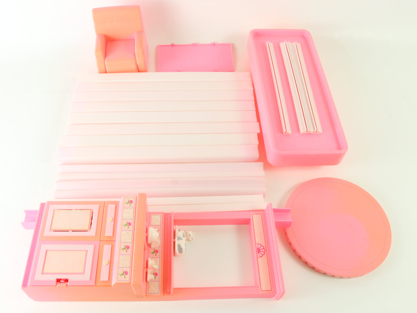 Barbie Magic Sounds House Pink Sparkles Furniture Set Mattel 2464 1991 in Box