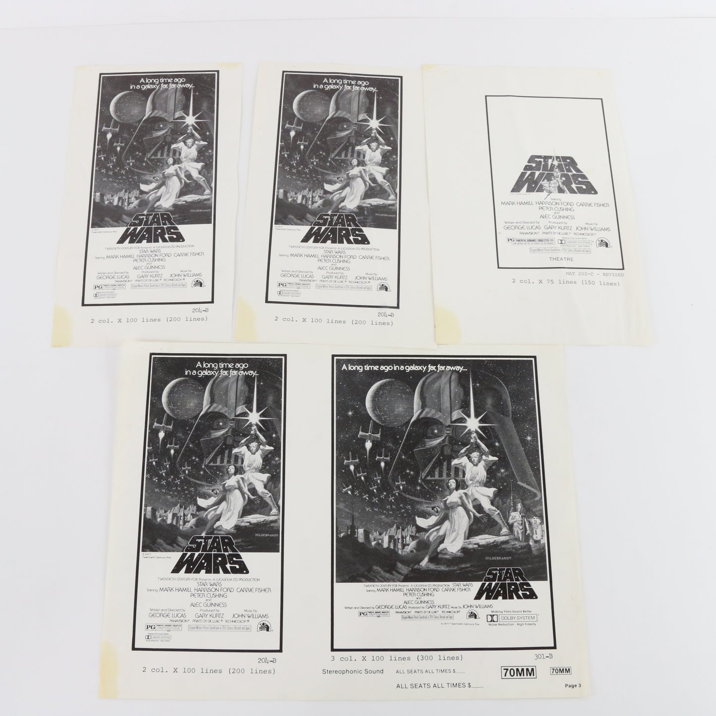 1976 Original Star Wars Lucasfilm Press Book with Promotional Posters