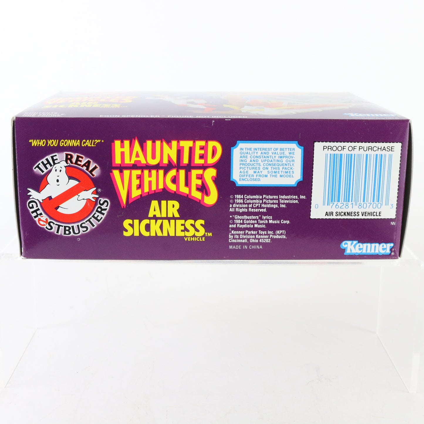 VINTAGE Ghostbusters Air Sickness Airplane Haunted Vehicle Kenner 80700 1986 CIB