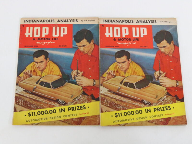 Lot Of 6 Hop UP & Motor Life Vintage HOT ROD Car Magazines Sep Oct Aug Nov 1953
