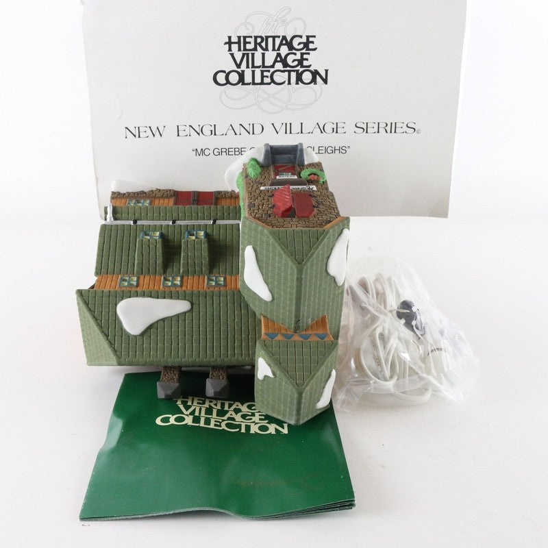 Dept 56 New England Heritage Village Mc Grebe Cutters & Sleighs Christmas 5640-5