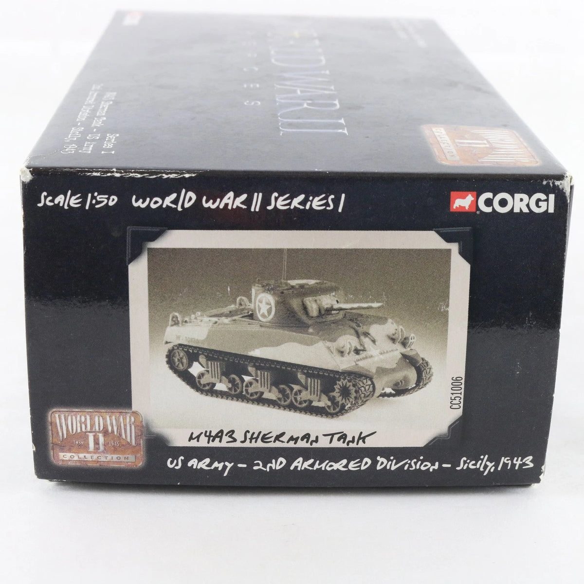 M4A3 Sherman Tank US Army 2nd Armored Division WW2 Series 1 Corgi 1:50 CC51006