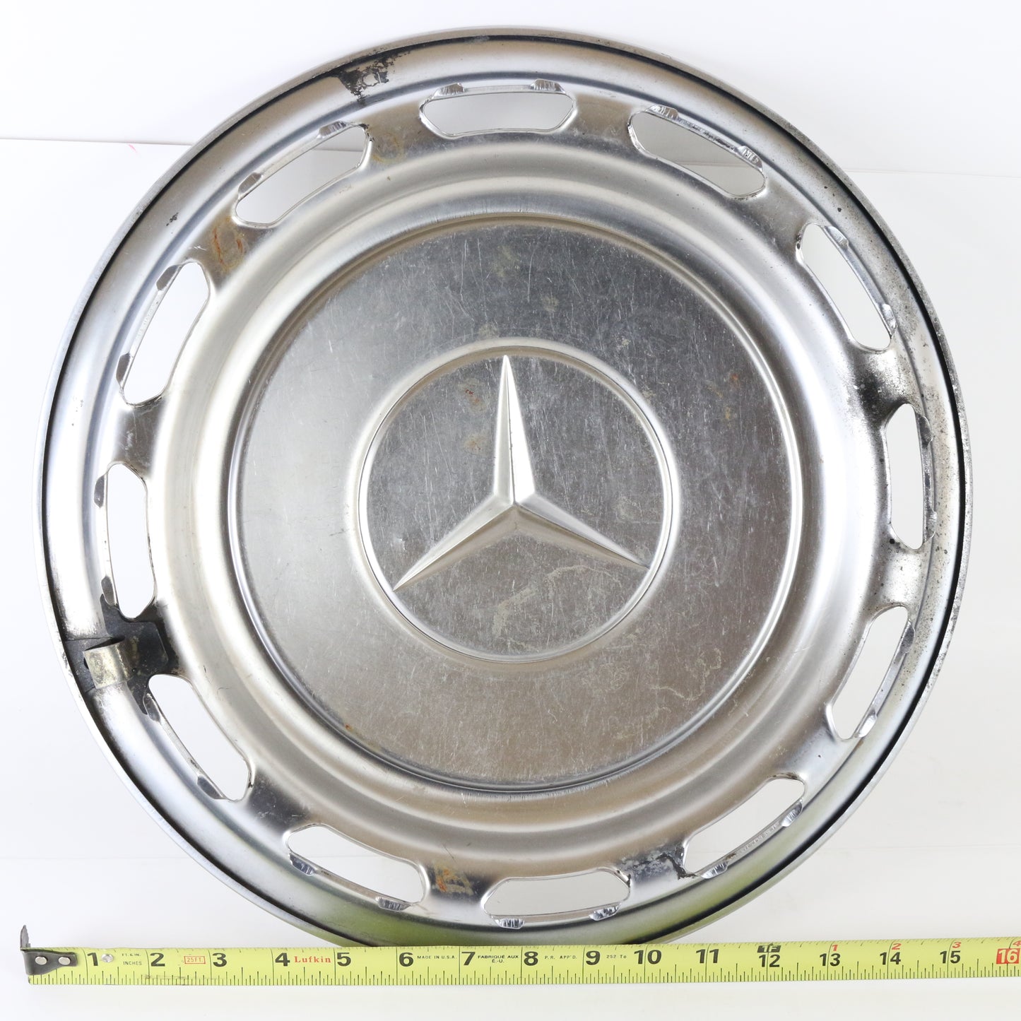 Lot Of 2 Mercedes Benz Yellow Metal Wheel Hubcap 15.5"