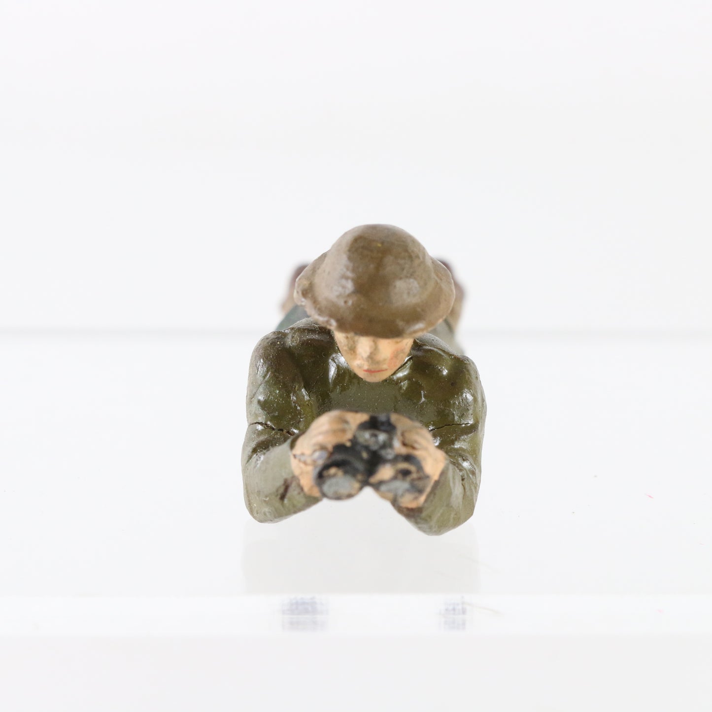 Lineol WWII German composite soldier prone scouting figure collectible toy