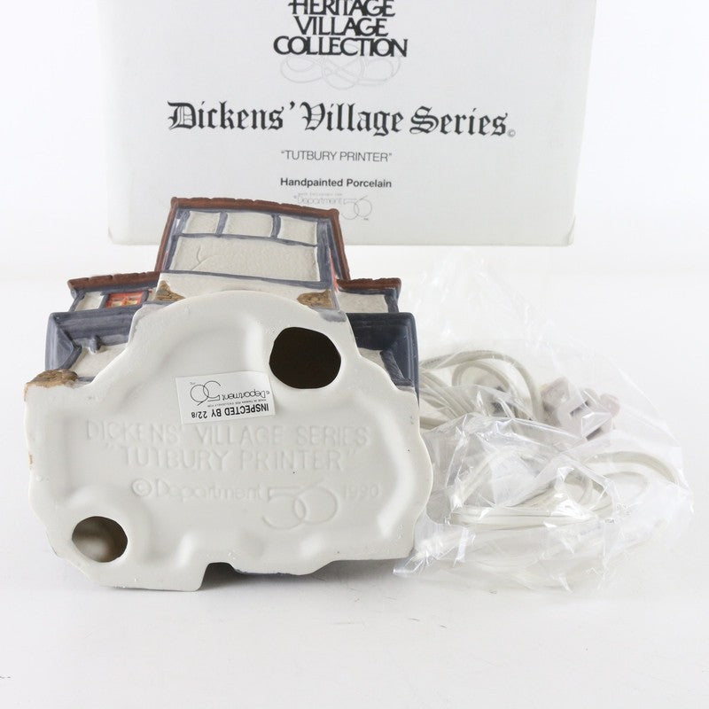 Dept 56 Dickens Heritage Village Tutbury Printer Christmas Building 5568-9