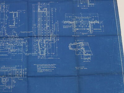 Pullman Car Manufacturing Buffer Casting Train Blueprint 25-e-84 9-27-1933 42.5"
