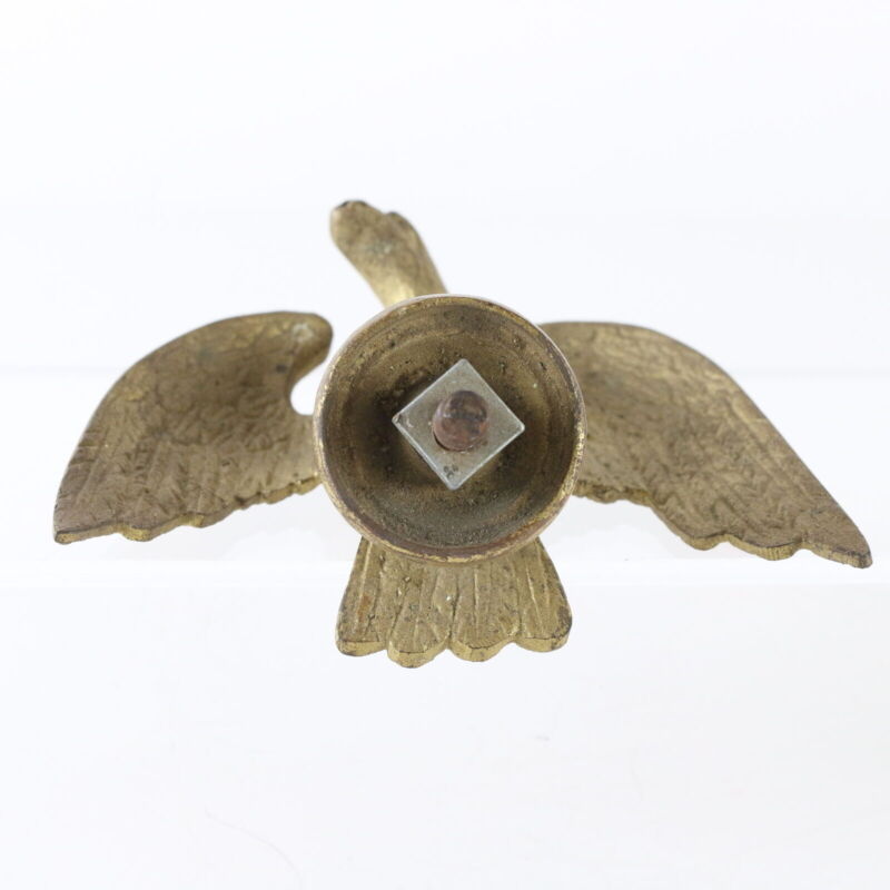 Vintage Bronze Metal Gilt Eagle Flag Pole Topper