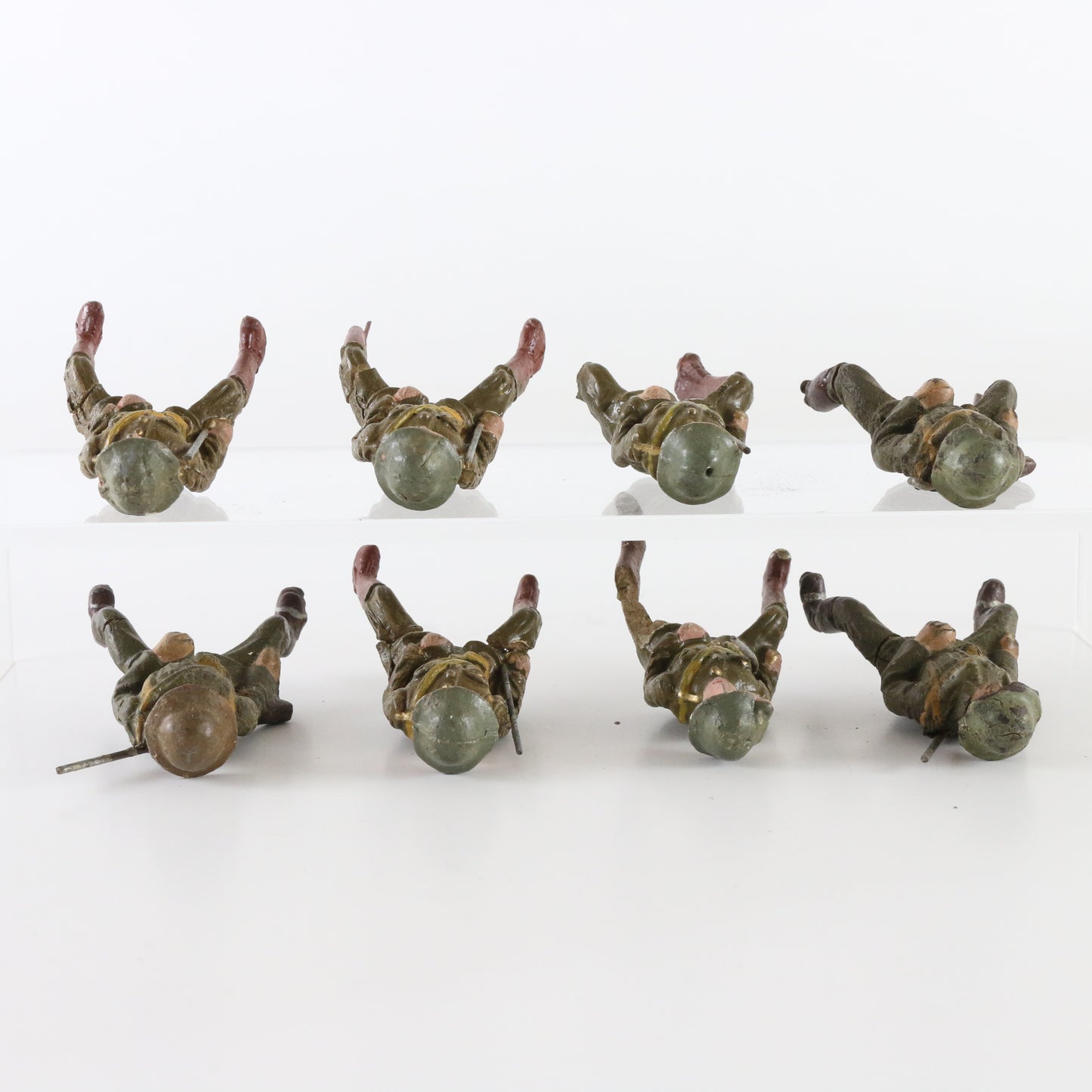 1930s Lineol WWI sitting soldiers German composite war-era collectibles