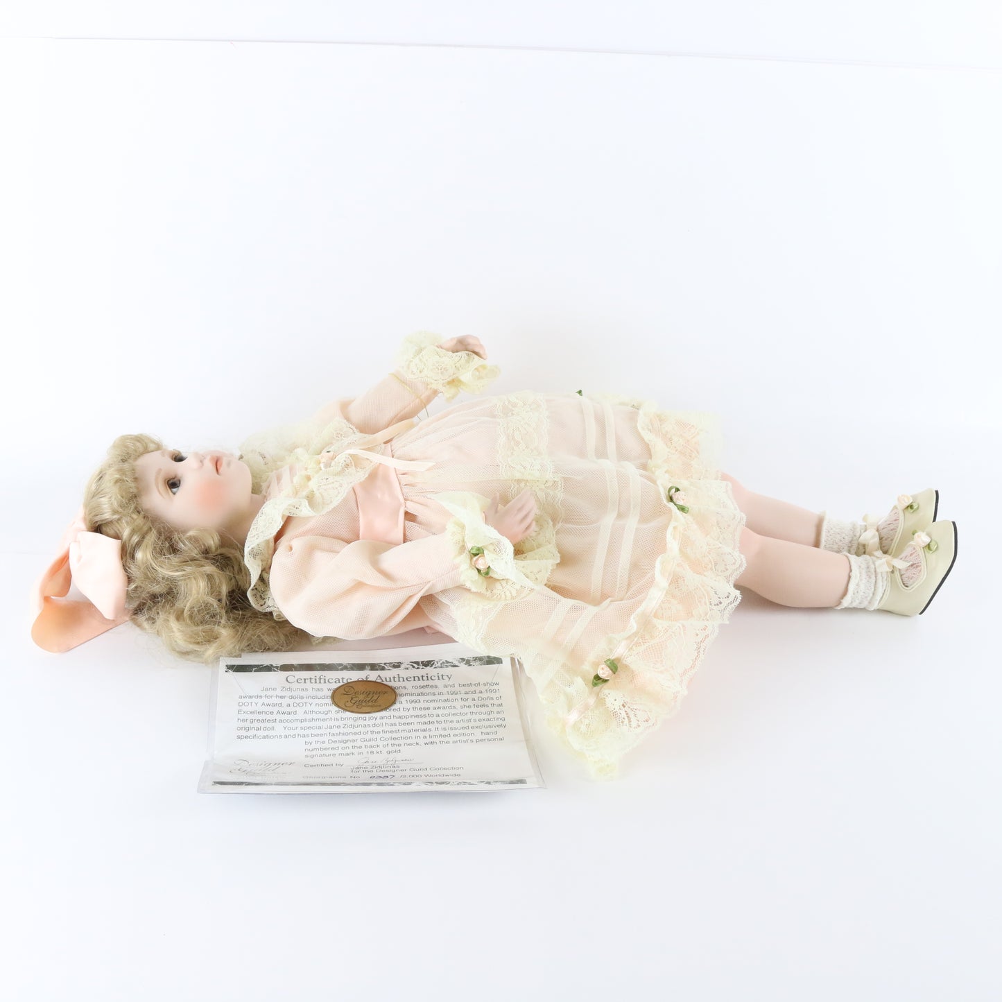 Georgianna Jane Zidjunas Designer Guild Large 21.5" Porcelain Doll 387/2000