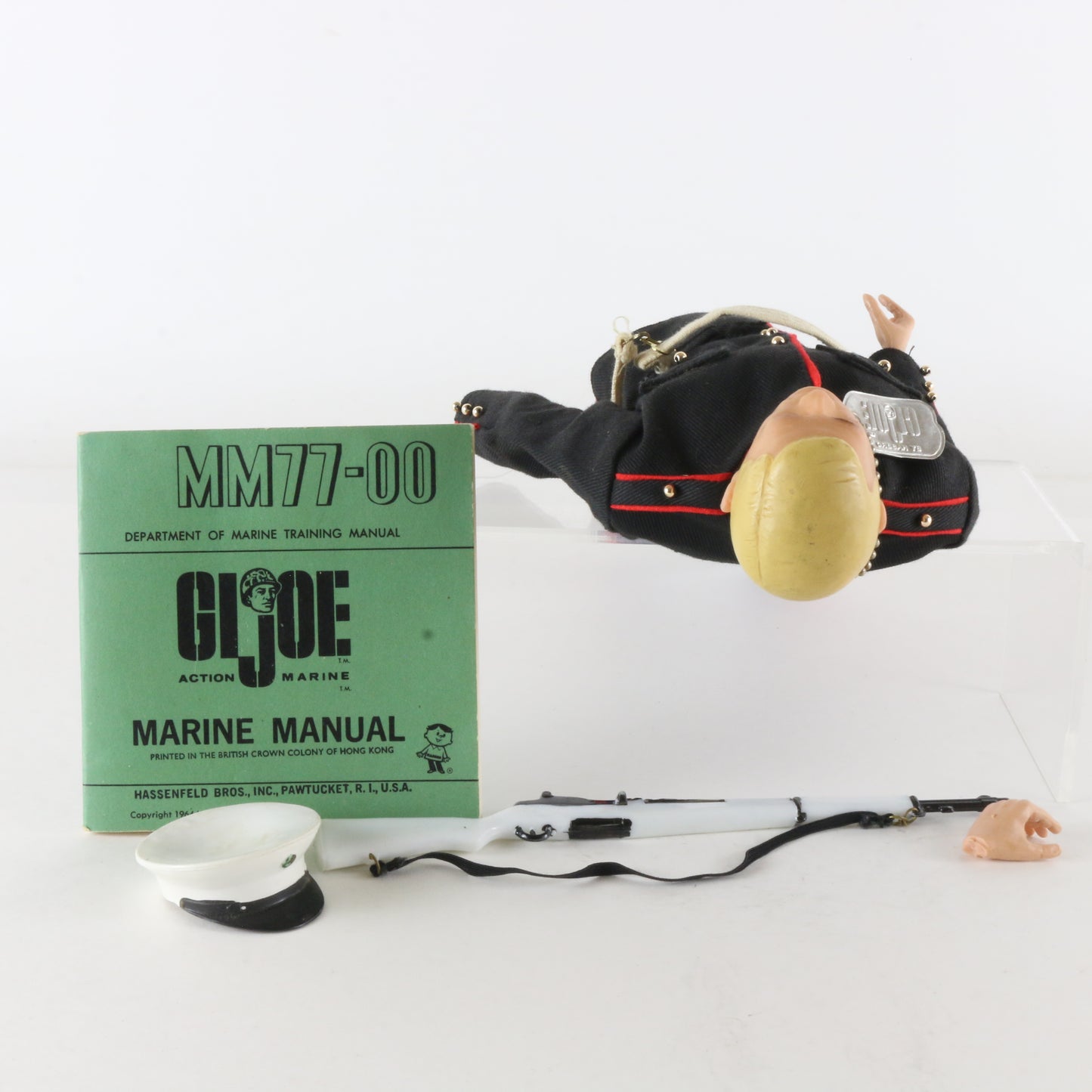 1964 Hasbro Gi Joe Marine Dress Parade Figure W/ Outfit & More Scar USA Made
