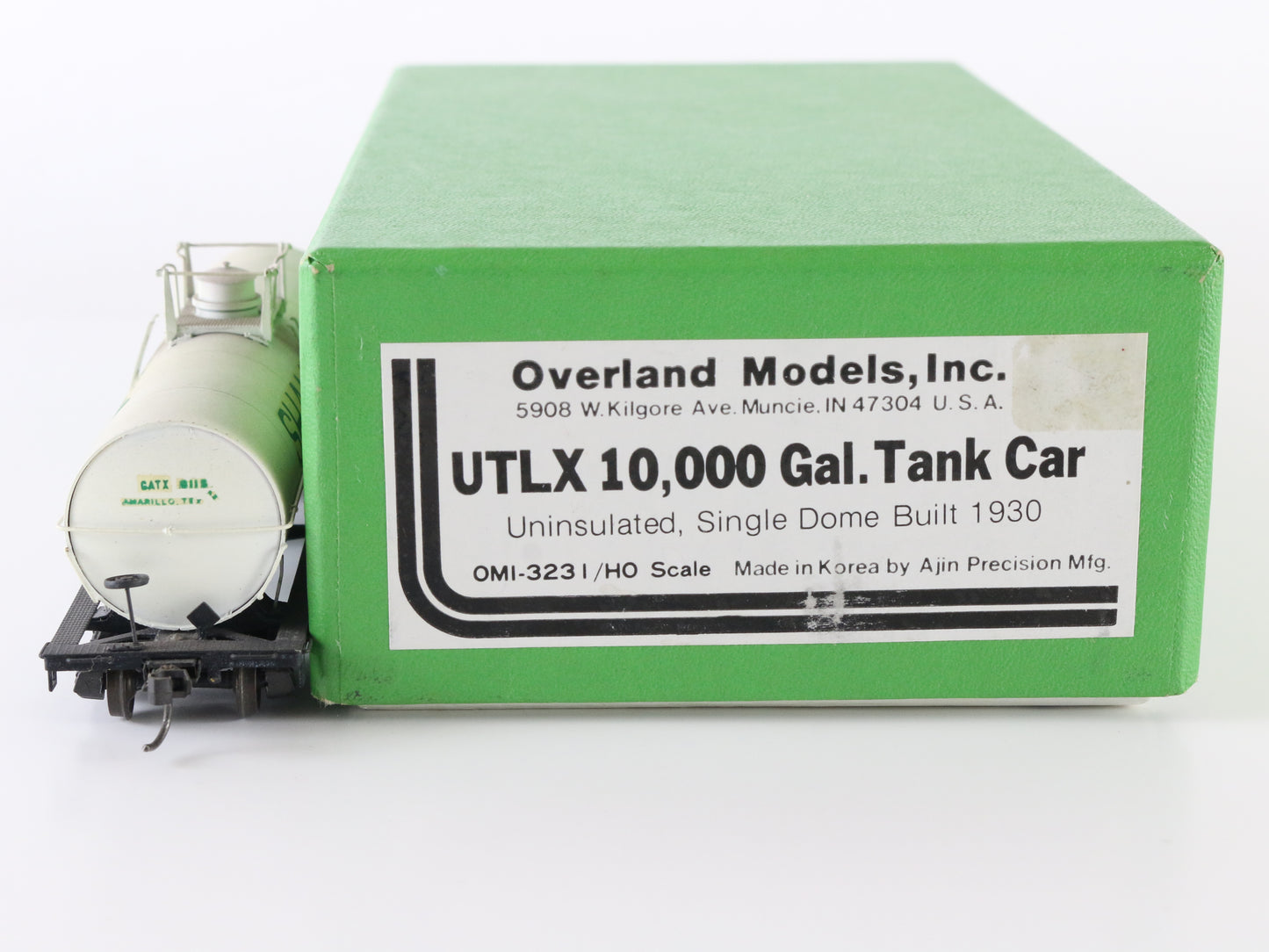 Overland Models HO UTLX Shamrock 10,000 Gal Tank Car OMI-3231 Custom Painted Brass