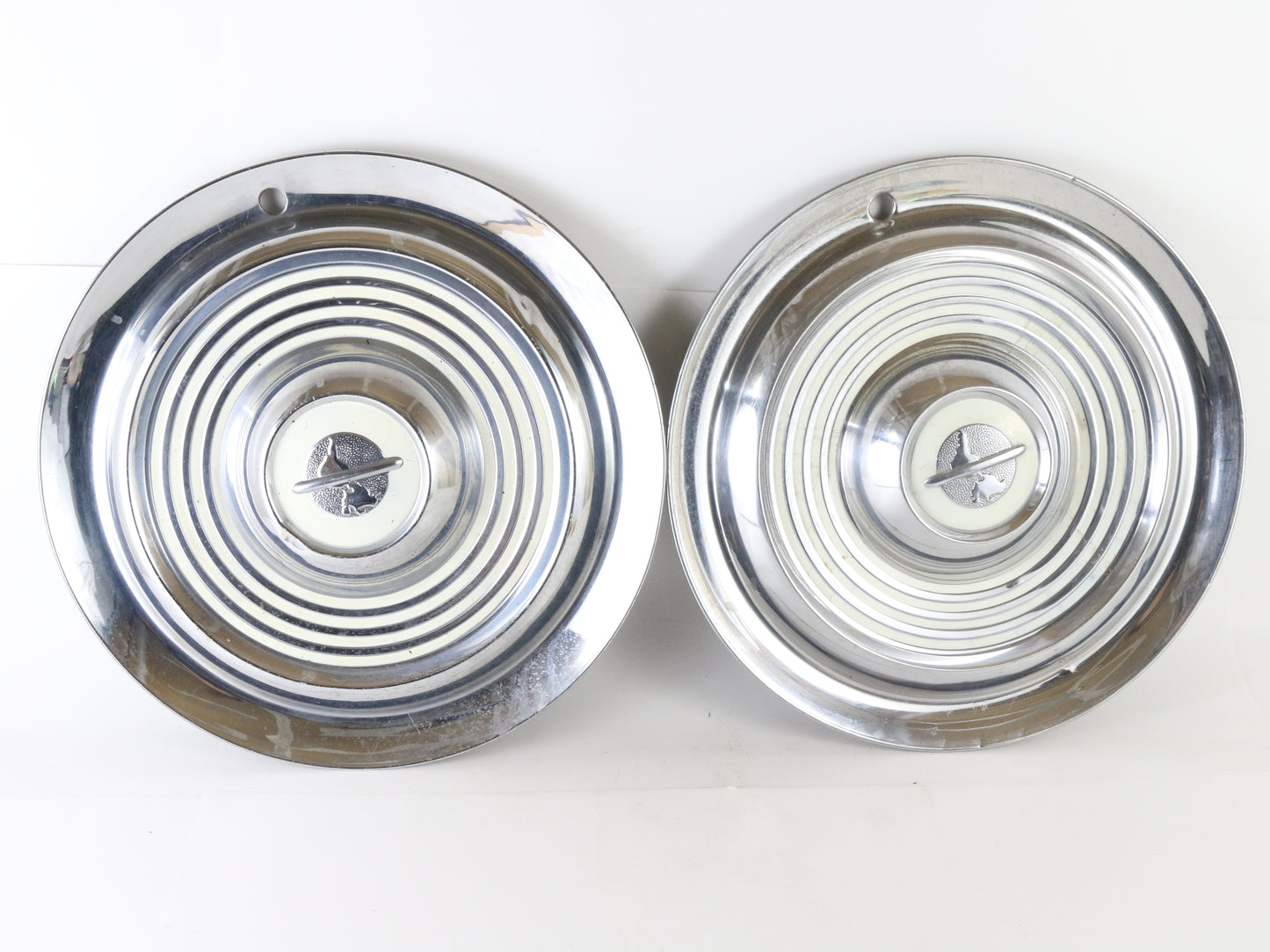 Lot Of 4 Vintage 1954-55 Oldsmobile Metal Wheel Hubcaps 15.25"