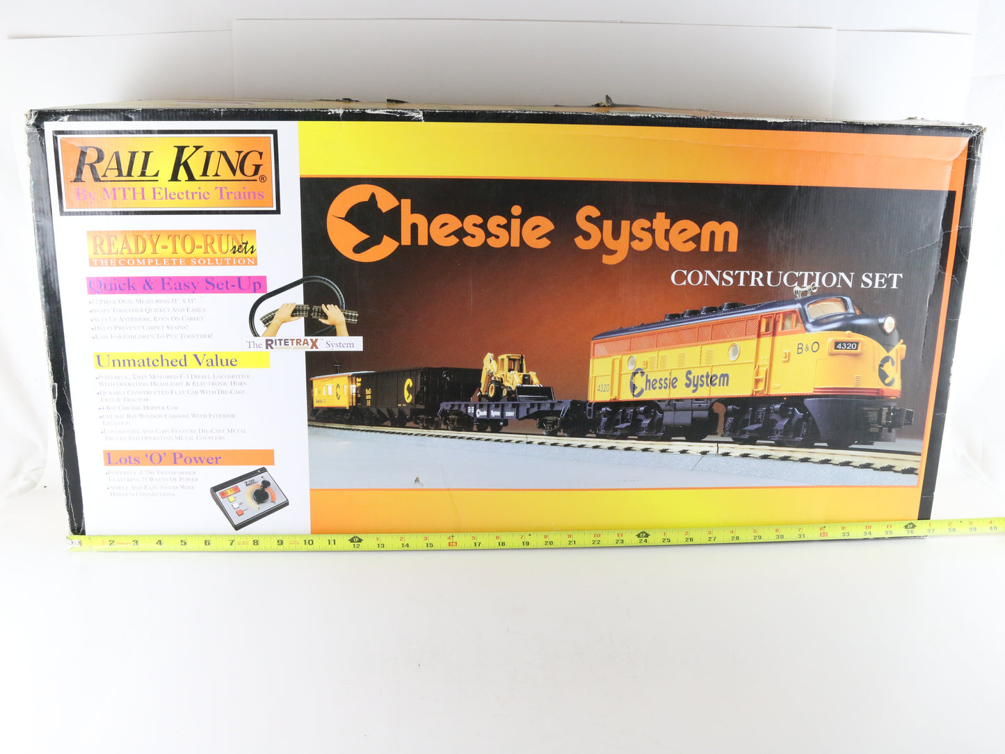 MTH Rail King O 30-4016-0 Chessie System Construction Set No Locomotive AS-IS