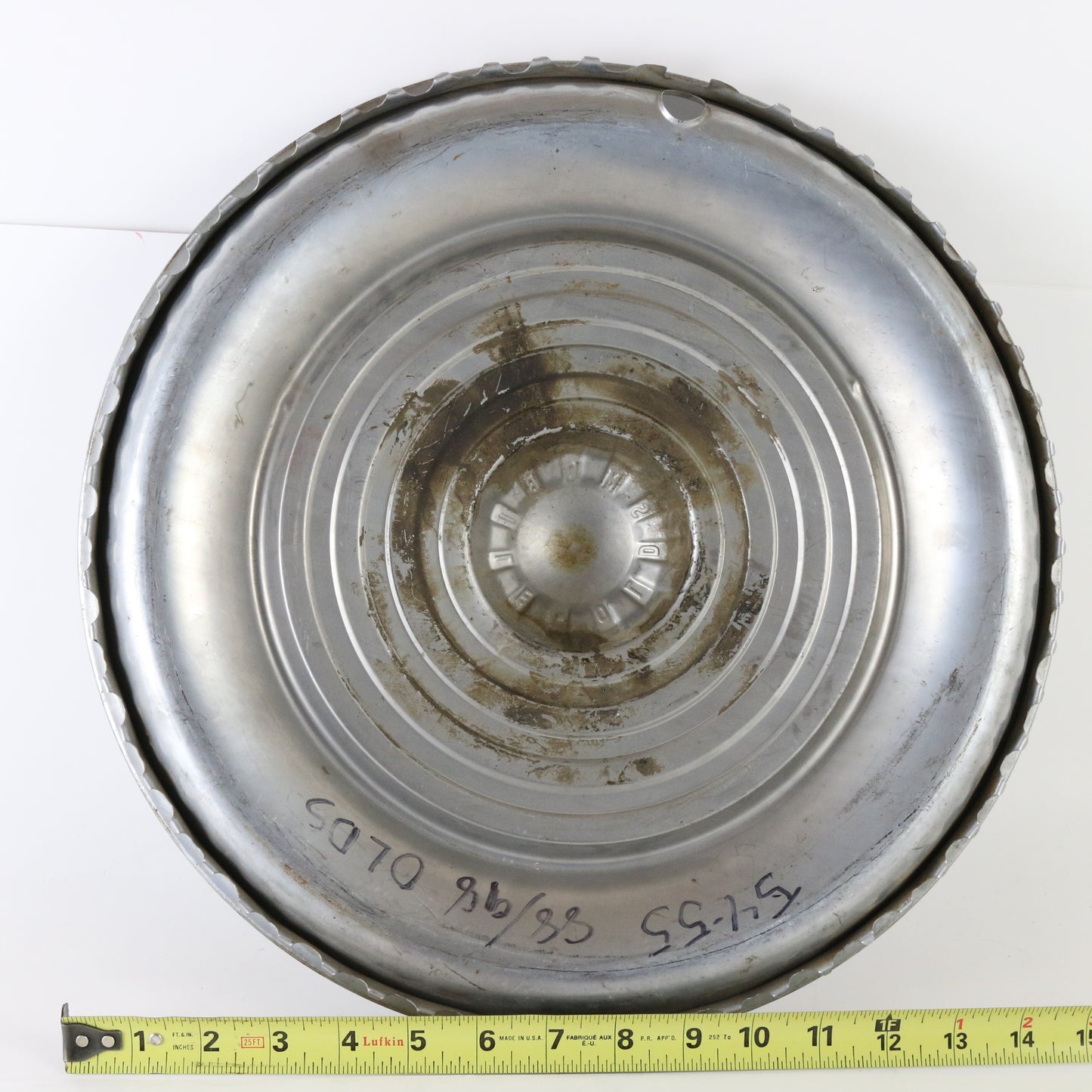 Lot Of 2 Vintage 1956 Oldsmobile Custom Cruiser Metal Wheel Hubcap 15.5"