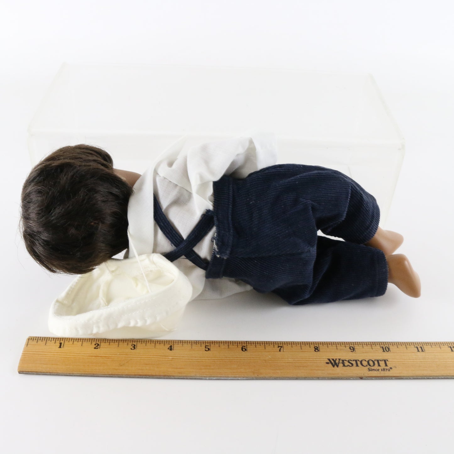 Vintage Sasha Baby Denim Overalls & Hat 11" Doll