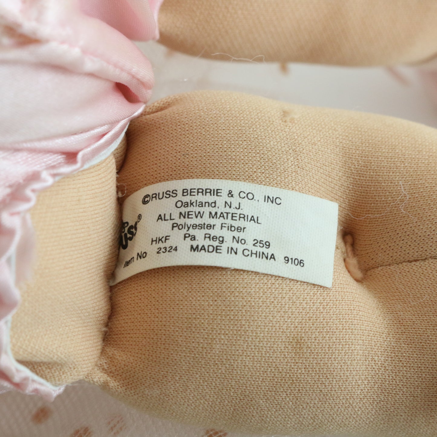 Troll Pink Ballerina Fabric & Vinyl 12" Doll Russ Berrie & Co 2324