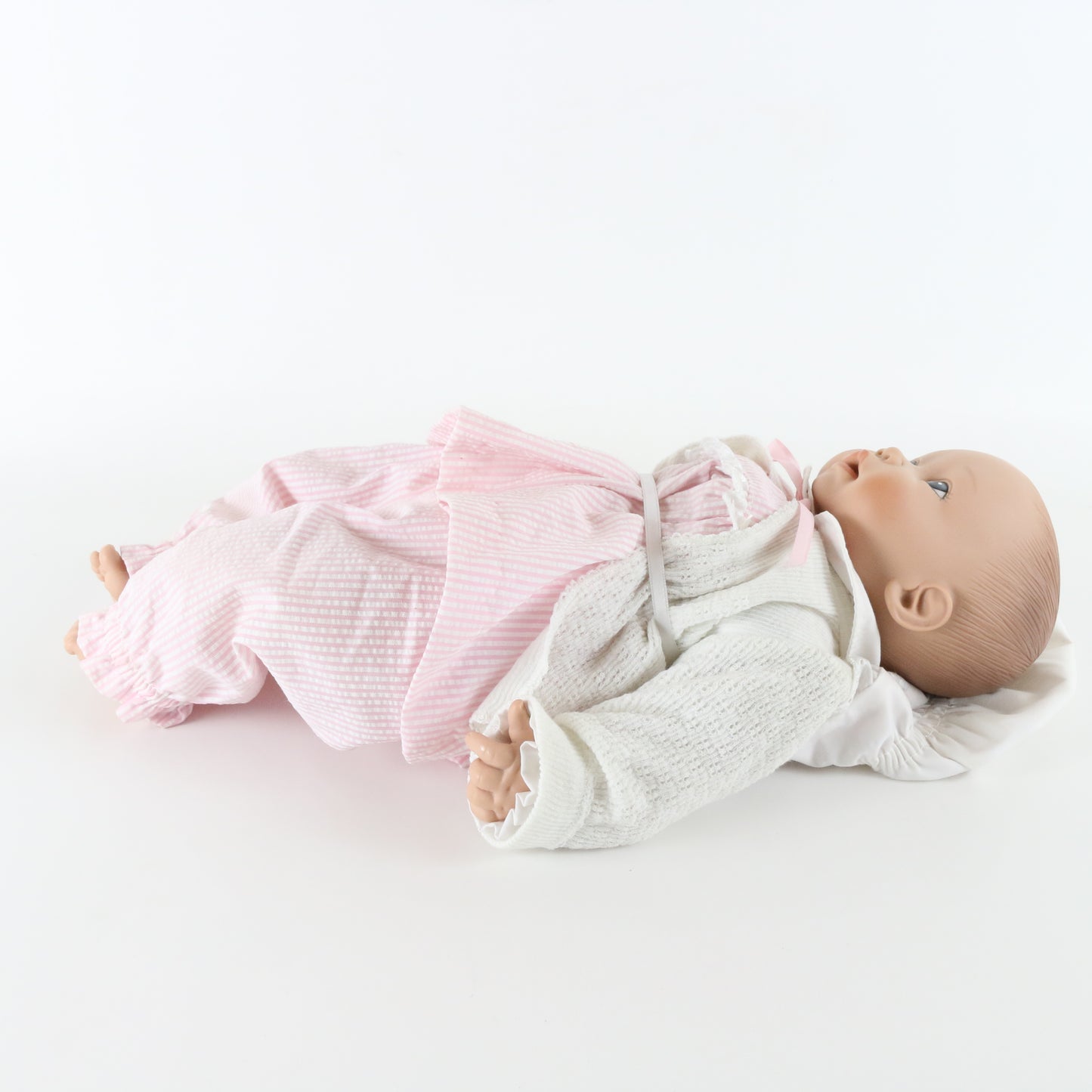Angela Sutter White & Pink Clothing Large 16" Vinyl Baby Doll W/ Hat