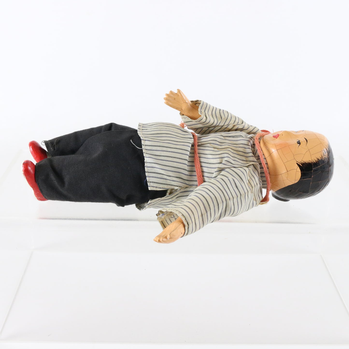 Vintage Chinese Woman Composite 8.5" Doll W/ Clothing Hong Kong